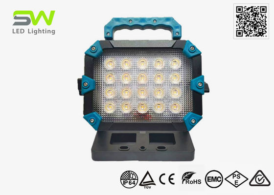 6500 Lumens Isi ulang 18V 20V Lampu Kerja Dengan Baterai Alat Daya yang Bisa Diganti