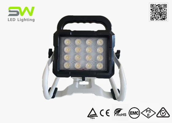 5000 lumen dapat diisi ulang 18V baterai bertenaga lampu kerja dengan logam berdiri