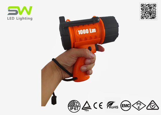 Compact 1000 Lumen Rechargeable Floating Marine Spotlight dengan Hanging Hook