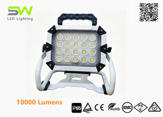 10000 Lumen IP65 Portable LED Flood Lights Rechargeable Untuk Penyelamatan Situs