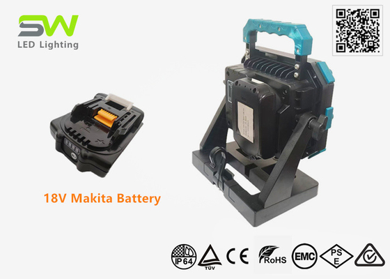 High Power 60W LED Hand Work Light Tripod Dipasang Baterai Alat Daya 18V