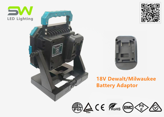 High Power 60W LED Hand Work Light Tripod Dipasang Baterai Alat Daya 18V