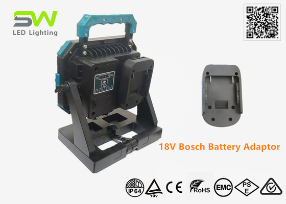 High Power 60W LED Hand Work Light Tripod Dipasang Baterai Alat Daya 18V