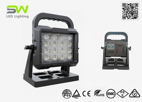 Portable 18V Bosch Ryobi Dewalt Baterai dioperasikan Lampu sorot kerja 50W 5000 Lumens