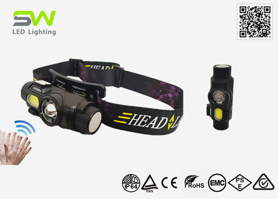 Serbaguna Sensor Touchless Aktifkan Head Torch Dengan Magnetic Tail COB Flood Beam