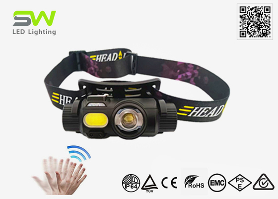 Serbaguna Sensor Touchless Aktifkan Head Torch Dengan Magnetic Tail COB Flood Beam