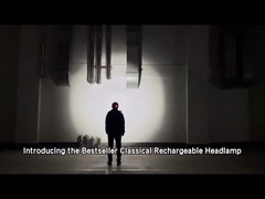 Magnetic Rechargeable High Lumen LED Headlamp Zoomable Dengan Lampu Peringatan Merah